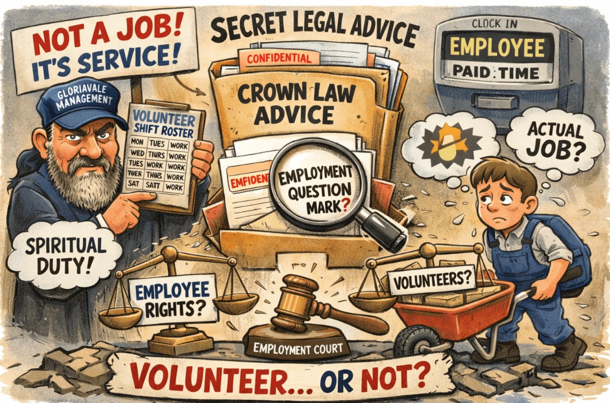 Gloriavale’s “Volunteers” Enter New Phase Of Employment When A Court Orders The Government To Hand Over The Awkward Advice