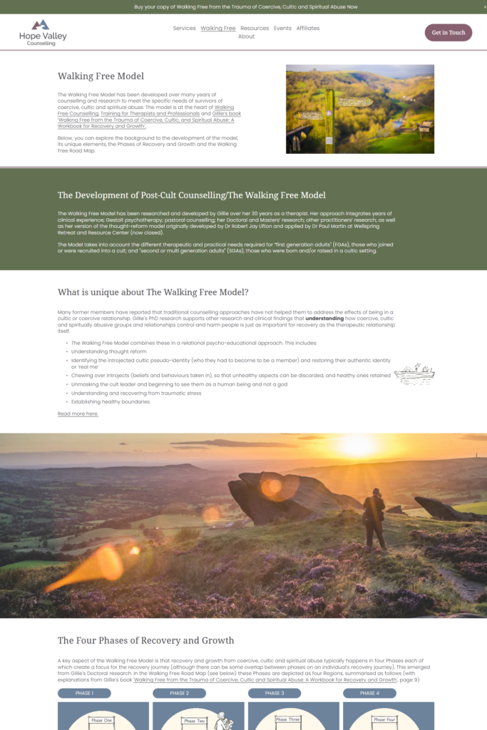 Hope Valley Counselling website