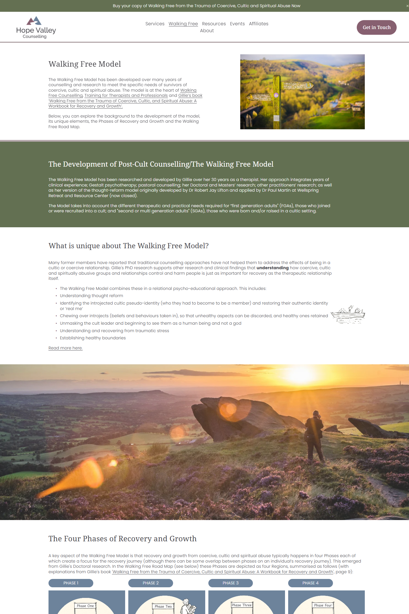 Hope Valley Counselling – Walking Free Model