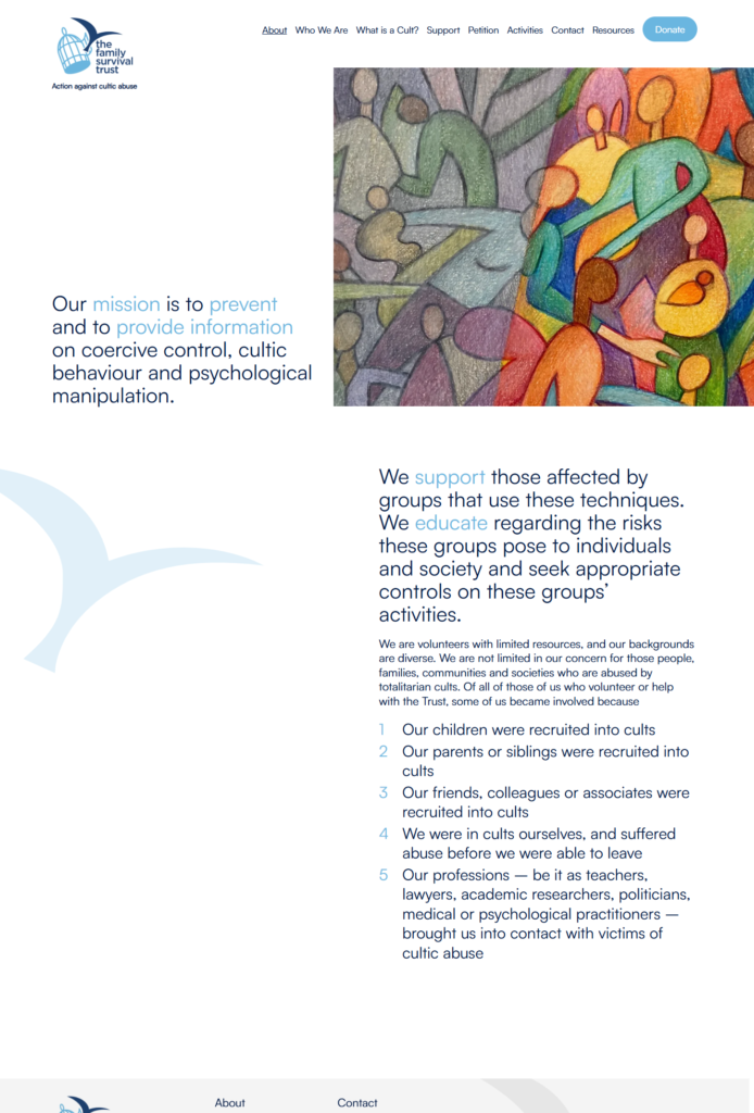 The Family Survival Trust website